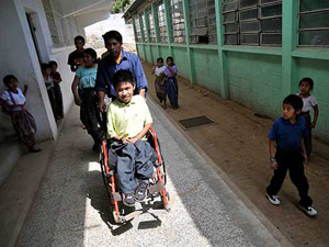 Photos of students at a school in Guatemala