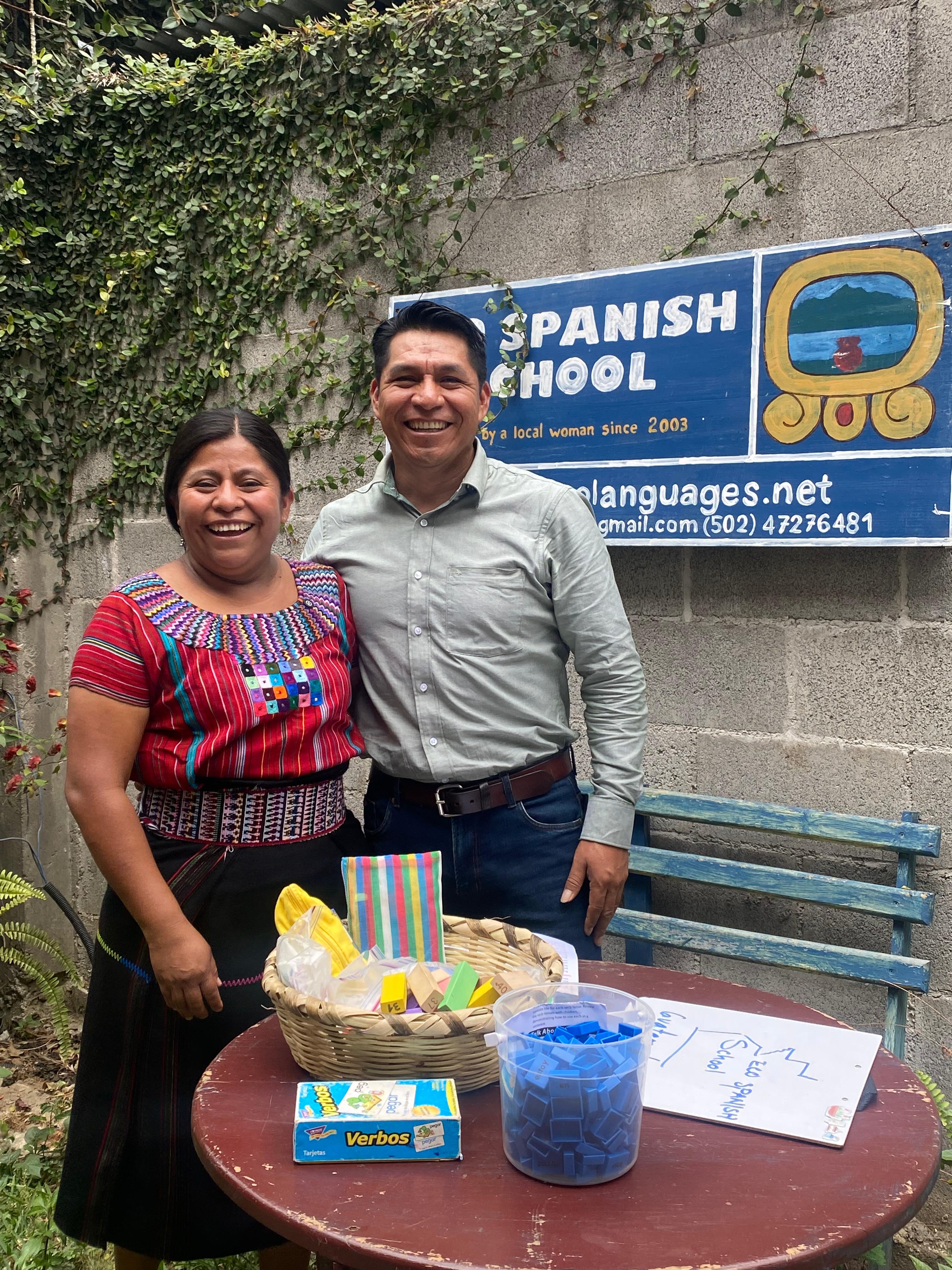Benedicto and Maria at the Spanish Language School