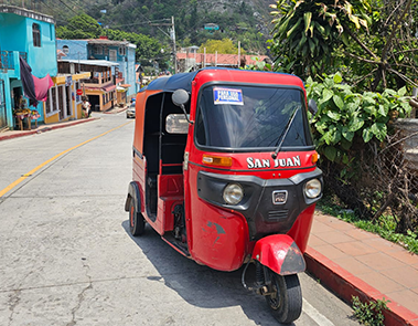 Local transportation by tuktuk